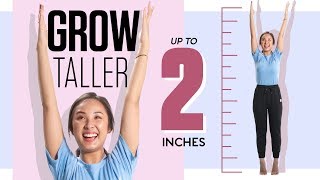 7 Stretches to Grow Taller amp Improve Posture  BONUS Tips [upl. by Orian]