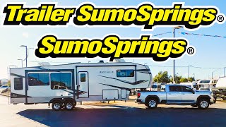 Trailer SumoSprings TSS10747 Install on Alliance Avenue 5th Wheel RV Pulled by a GMC Sierra [upl. by Otsugua561]