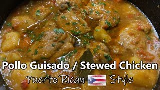 Pollo Guisado Puertorriqueño how to make Puerto Rican style Chicken Stew [upl. by Gosser200]