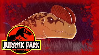 Michael Crichtons Jurassic Park ANIMATED  The Fate of Dennis Nedry Feat THEDINOFAX [upl. by Cresa323]