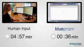 ENOVATION  Blue Prism  Human vs the virtual software Robot [upl. by Arrio]