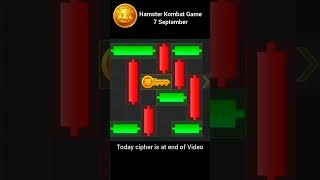 Hamster Kombat 7 september Key video and cipher hamstergame hamsterkombatdailycipher [upl. by Michael]