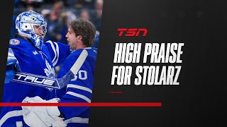 Thats how you play goalie in the NHL ONeill has high praise for Stolarz in Leafs win [upl. by Drwde]