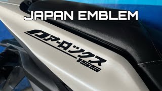 Aerox V2 Japan Logo Sticker Installation [upl. by Aisila666]