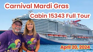 Carnival Mardi Gras Cabin 15343 Tour [upl. by Jania673]