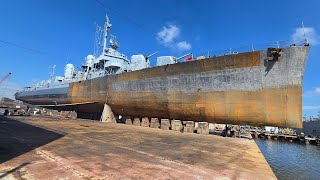 Museum Ship Mafia 91124  USS KIDD Shipyard Update [upl. by Larrej]