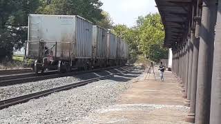 NS 5659 leads a gravel train in Wernersville PA 69M [upl. by Pega672]