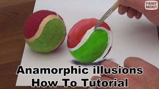 Anamorphic illusion tutorial  How to make 3D trick art [upl. by Sheline]