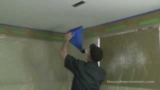 How To Apply Spray Ceiling Texture [upl. by Anilet317]