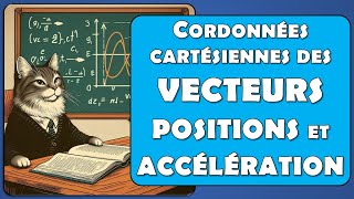 12 Coordonnées cartésiennes équations horaires des vecteurs position vitesse et accélération [upl. by Khai]