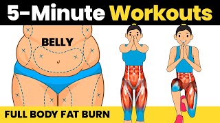 5 Min FULL BODY FAT BURN  Do for 7 days and see what happens lose weight fast [upl. by Aihsekyw]