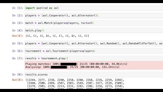 Using Python to study the Iterated Prisoners Dilemma with the Axelrod library [upl. by Resarf900]