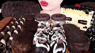 ASMR MUKBANG｜OREO CHOCOLATE PARTY ICE CREAM MOCHI MACARON PAVE CHOCOLATE CHEESE CAKE 오레오 초콜릿 먹방 [upl. by Anel]