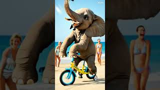 Bike riding animal ai aianimal ai funnycreatures aiworld aicreations creation aicreative [upl. by Nepsa]