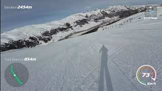 Livigno  The steepest and most difficult black slope no24 PARADISIN Mottolino [upl. by Nanahs]