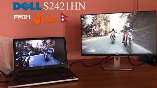 Dell S2421HN 24 Inch Full HD 1080p IPS UltraThin Bezel Monitor  Unboxing in Nepal from Daraz [upl. by Poree91]