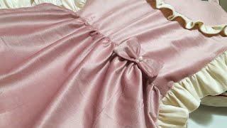 Very Easy Baby frock Cutting and Stitching 4 to 5 years baby girl frock design [upl. by Llennhoj]