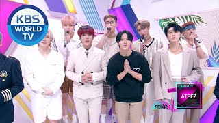 Interview with ATEEZ Music Bank  20200731 [upl. by Namilus96]