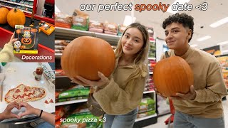 Fall day in our life  Spooky date pumpkin carving making pizzas [upl. by Ykciv]