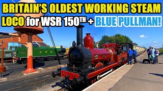 OLDEST WORKING STEAM LOCO celebrates WEST SOMERSET 150th  TROUBLESOME TURNTABLE amp MIDLAND PULLMAN [upl. by Edelstein]