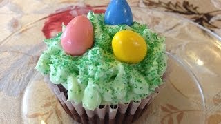 Easter Cupcakes  How to decorate Cute Cupcake for Easter [upl. by Hadihahs]