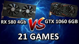 RX 580 4Gb vs GTX 1060 6Gb 21 Games 1080p Ultra 2019 [upl. by O'Brien]