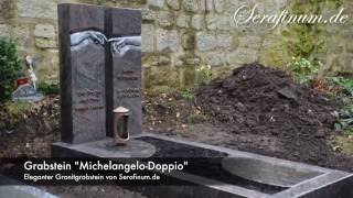 Grabstein quotMichelangeloDoppioquot • Eleganter Granitgrabstein • Exklusiv von Serafinumde [upl. by Nilya266]