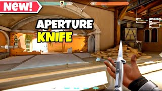 Valorant New APERTURE STILETTO Knife in Game Showcase amp Animations  New Aperture Melee Leaks [upl. by Wichern]