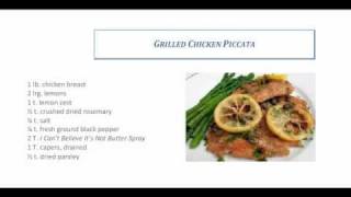 hcg diet chicken recipes Chicken Piccata with Roasted asparagus and Yummy Dessert Meal recipe [upl. by Anitsyrhc]