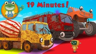 Cleaning Muddy Trucks and Construction Vehicles  Geckos Garage Car Wash [upl. by Rebmit]