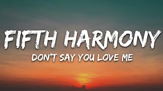 Fifth Harmony  Dont Say You Love Me Lyrics [upl. by Aciraj]