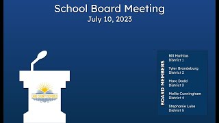 Lake County School Board Meeting July 10 2023 [upl. by Mossman996]