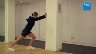 How to do a calf gastrocnemius stretch  Bupa Health [upl. by Amri531]