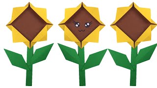 Zonnebloem vouwen makkelijk vouwwerkje  origami voor kinderen [upl. by Eyak]