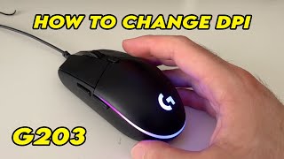 Logitech G203 Mouse How to Change DPI Settings [upl. by Suoirad]