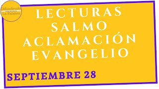 ✝️ Lecturas Y Evangelio de hoy ✝️ Sábado 28 De Septiembre De 2024 ✝️ difundiendolapalabra [upl. by Hales]