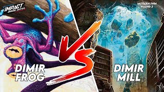 Dimir Frog Bryan VS Dimir Mill Lincoln PAPER  Modern FNM at Impact Gaming Center [upl. by Ahsaercal]