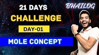 Mole Concept ONE Shot for NEET 2024 21 Days Challenge  BHAILOG series neet [upl. by Belldas]