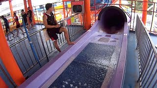 Dark Waterworks Water Slide at Wild Wild Wet Singapore [upl. by Richmal]