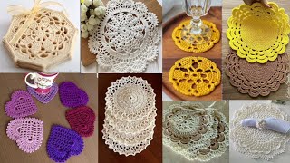 Crochet cup coasters  crochet coaster set  beautiful crochet coaster patterns [upl. by Animahs958]