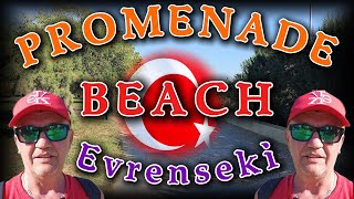 Promenade Beach Evrenseki Kumkoy Turkey LifeSound [upl. by Harimas]