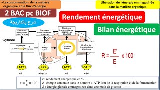 Le rendement énergétique 2 bac pc BIOF شرح بالداريجة [upl. by Akcinahs]