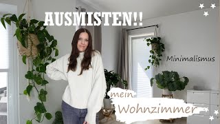 MINIMALISMUS  Wohnzimmer AUSMISTEN amp AUSSORTIEREN [upl. by Elyagiba]