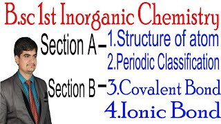 L1  Bsc 1st  Inorganic chemistry  Section A  Section B  Introduction  Unit  Covalent Bond [upl. by Sivaj]