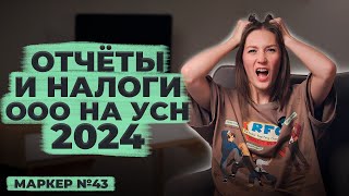 Налоги и отчётность ООО на УСН 2024  маркер бухгалтерия налоги [upl. by Naeerb590]