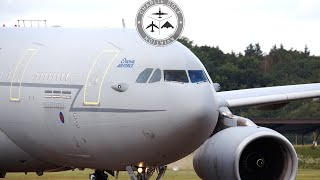 CloseUp Military Plane Spotting Airplane Action at RAF Brize Norton A330 C17 A400M Aircraft [upl. by Arodasi143]