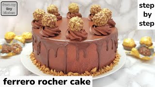 Ferrero Rocher Chocolate Cake Recipe [upl. by Arehsat]