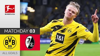 Haaland amp BVB on Fire Borussia Dortmund  SC Freiburg 40  All Goals  Matchday 3 – Bundesliga [upl. by Ahsilra]