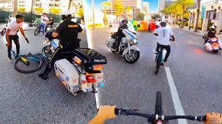 ANGRY POLICE RUNS OVER BIKERS [upl. by Abehsat]