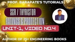 THYRISTOR RATINGS AND PROTECTION [upl. by Cristionna]